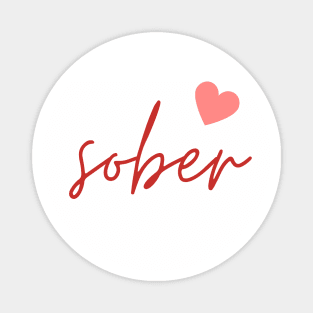 Sober Heart  - Recovery Emotional Sobriety Magnet